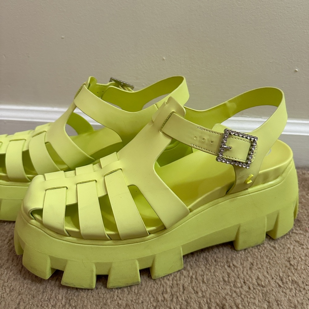 Women’s Circus NY by Sam Edelman Yellow Alyson Platform Sandals Shoes US Size 10 - Picture 9 of 16
